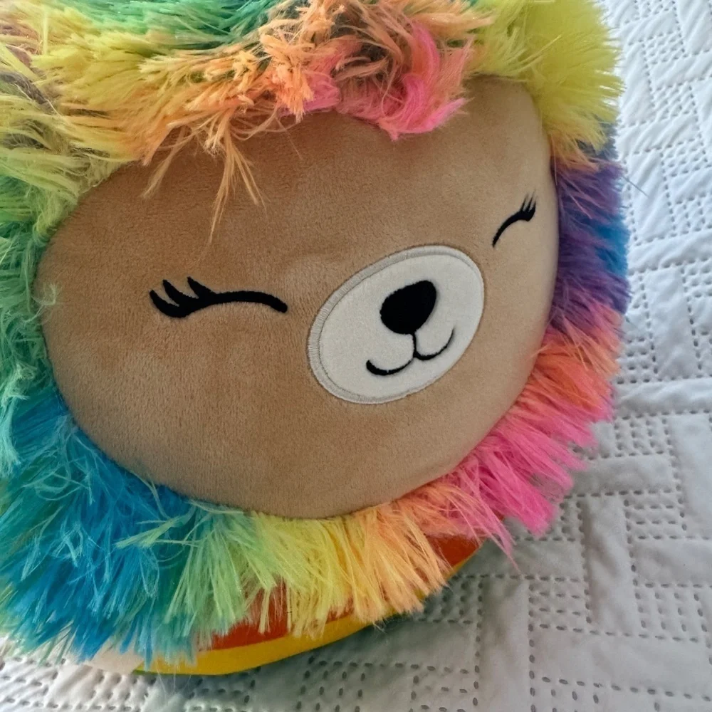 Squishmallows KellyToys Large Rainbow Lion Cuddle Sensory Soft Stuffed A… - Picture 4 of 5